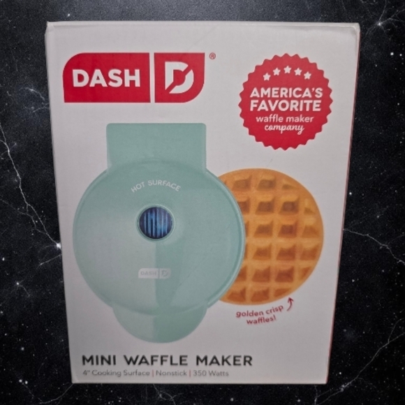 Dash Other - Dash Mini Waffle Maker – Aqua | 4” Nonstick
